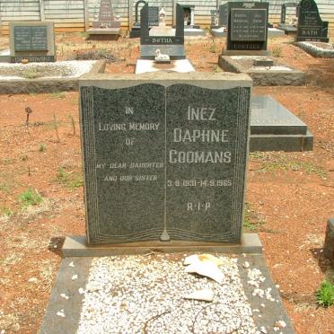 COOMANS Inez Daphne 1931-1965