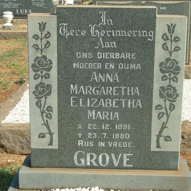 GROVÉ Anna Margaretha Elizabetha Maria 1891-1980