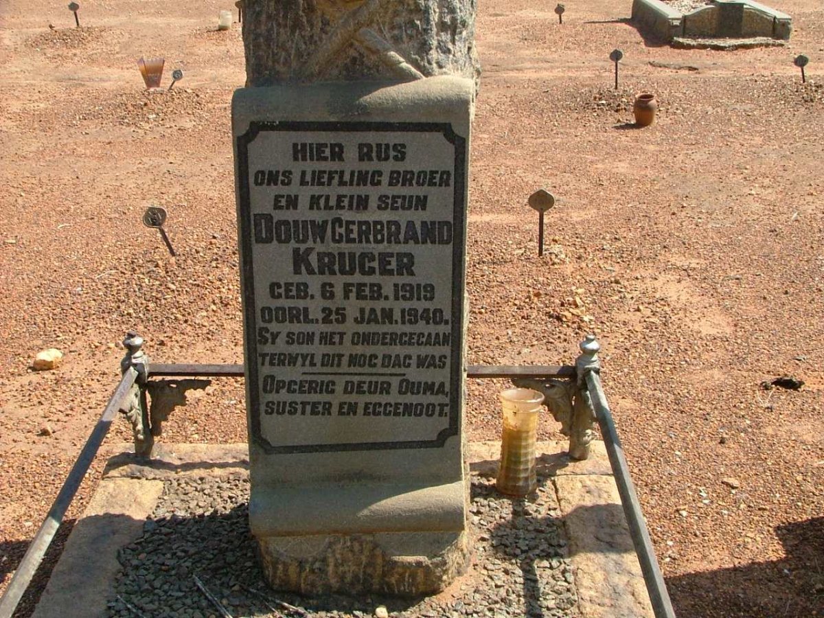 KRUGER Douw Gerbrand 1919-1940
