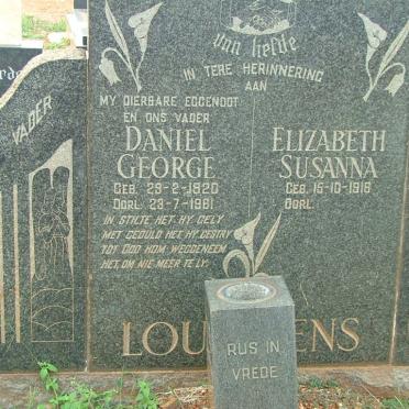 LOURENS Daniel George 1920-1961