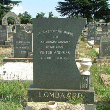 LOMBAARD Pieter Andries 1917-1967