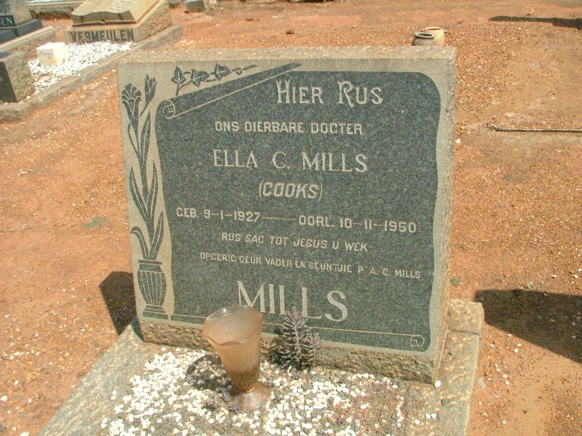 MILLS Ella C. nee COOKS 1927-1950