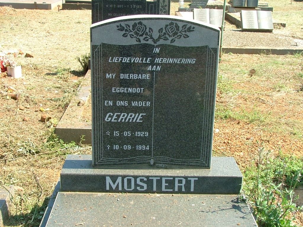 MOSTERT Gerrie 1929-1994