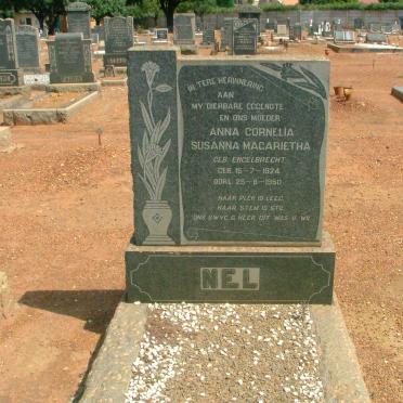NEL Anna Cornelia Susanna Magarietha nee ENGELBRECHT 1924-1950