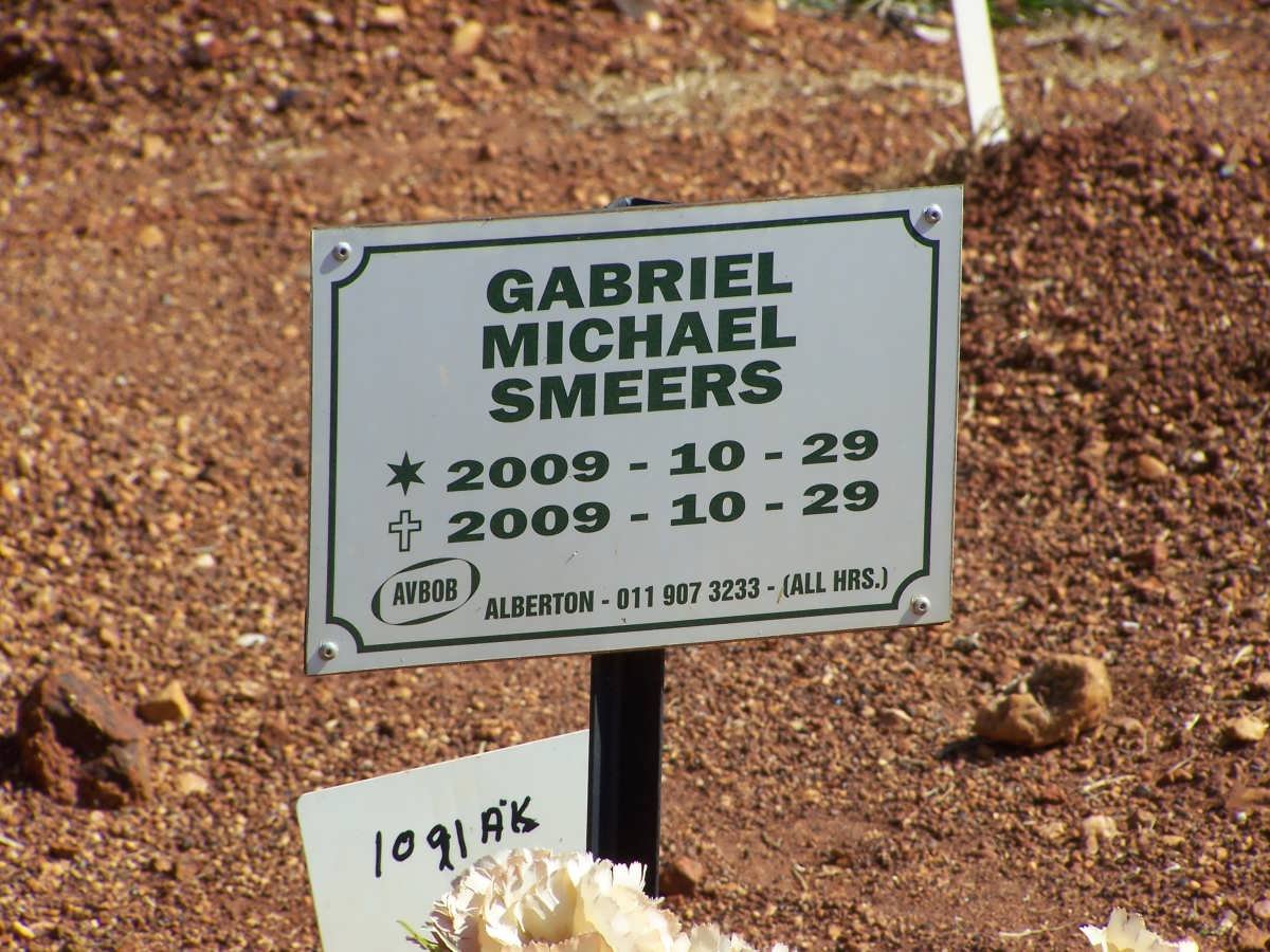 SMEERS Gabriel Michael 2009-2009