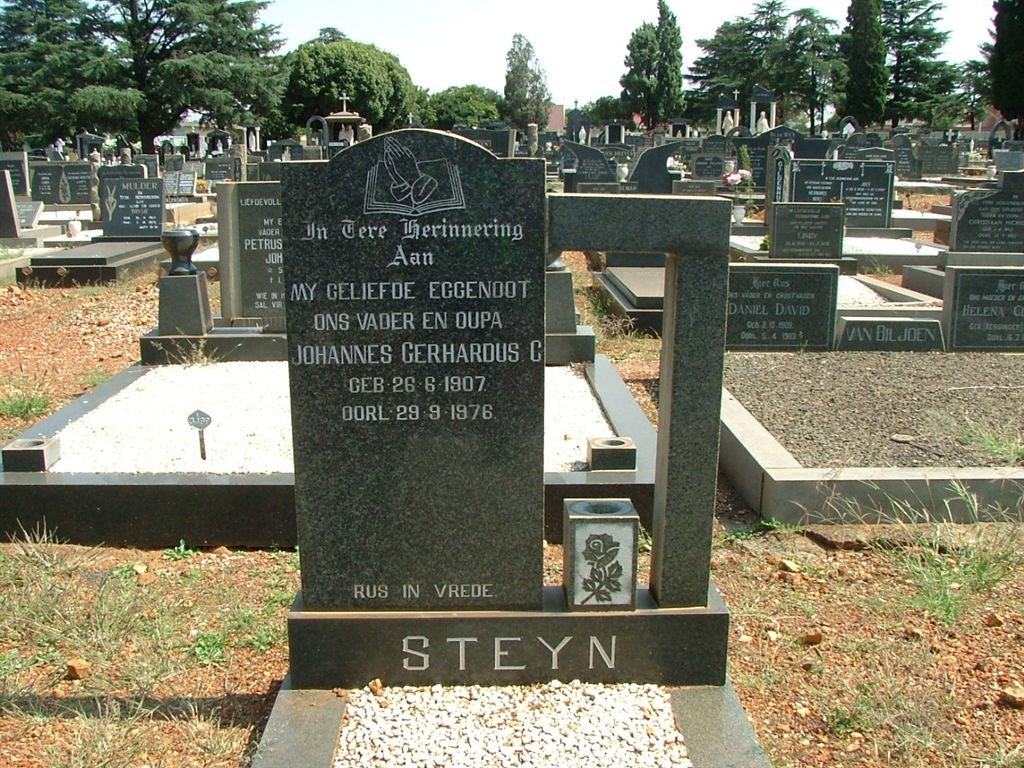 STEYN Johannes Gerhardus C 1907-1976