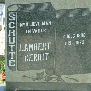 SCHUTTE Lambert Gerrit 1898-1973