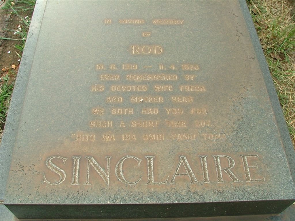 SINCLAIRE Rod 1919-1970