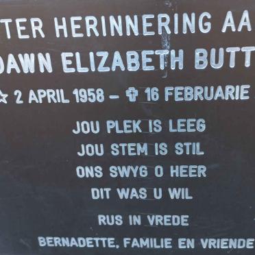 BUTTON Dawn Elizabeth 1958-2016
