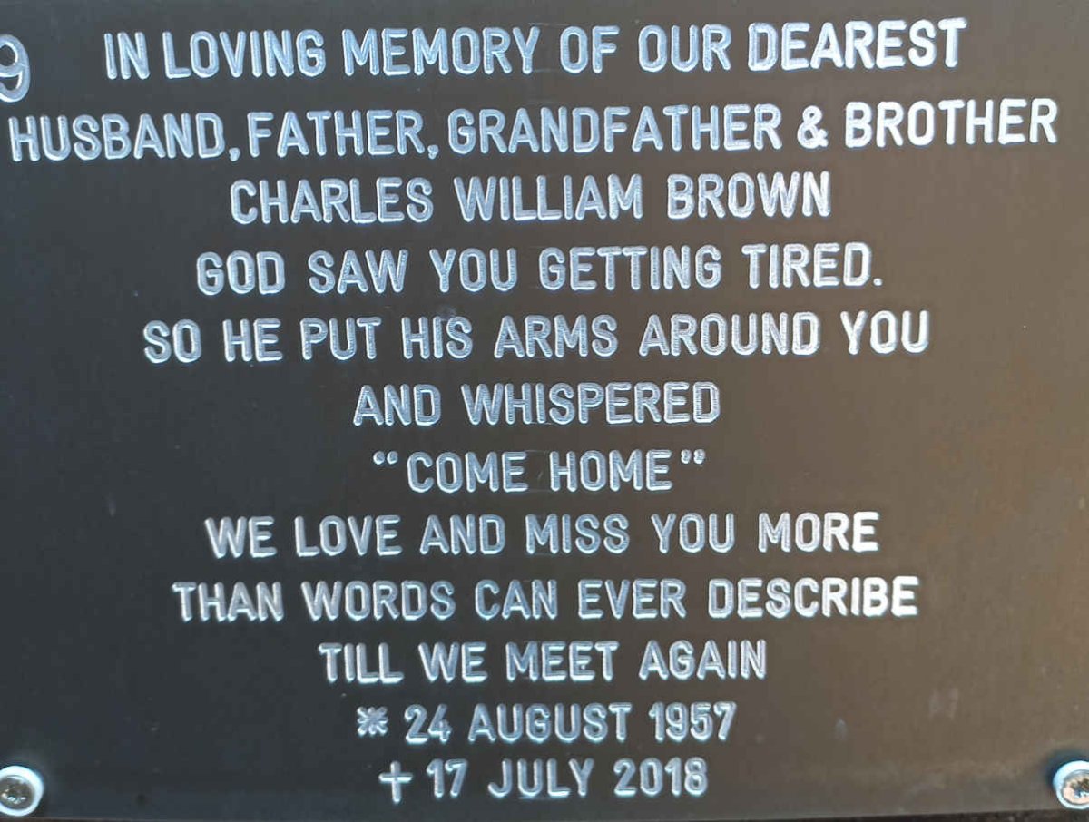 BROWN Charles William 1957-2018