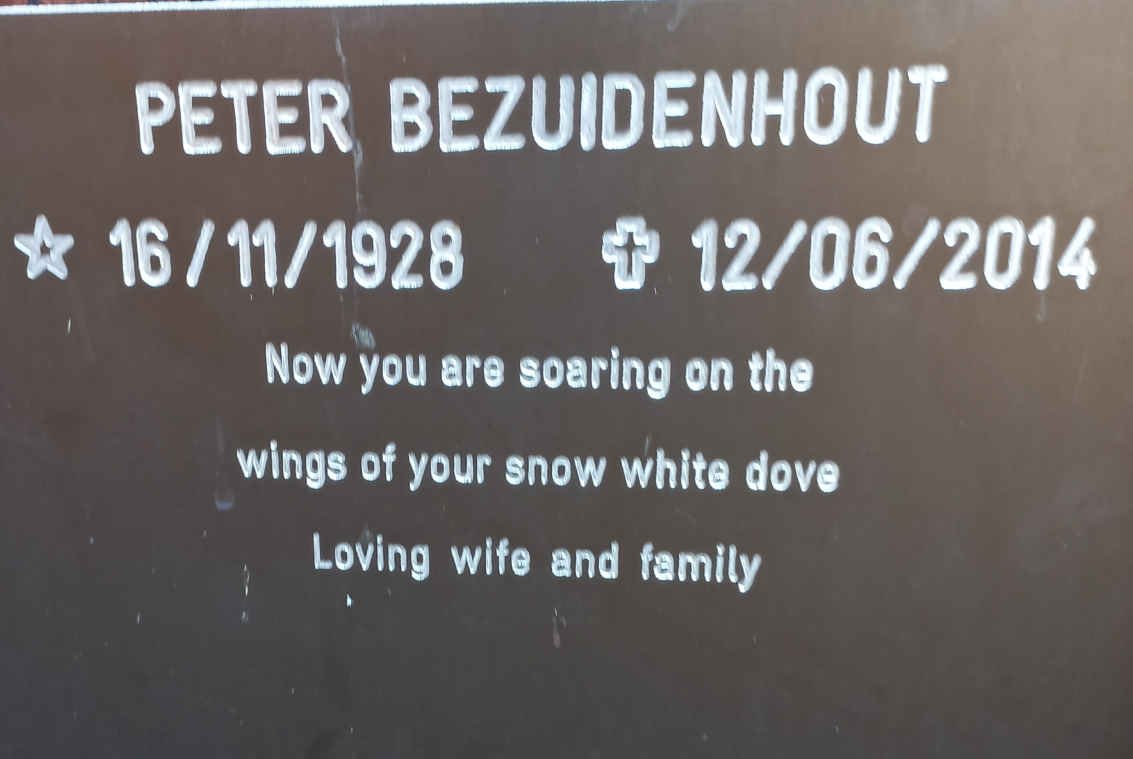 BEZUIDENHOUT Peter 1928-2014