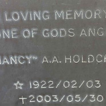 HOLDCROFT A.A. 1922-2003
