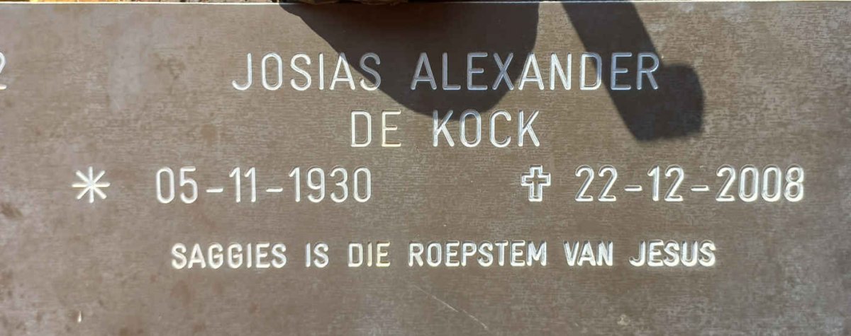 KOCK Josias Alexander, de 1930-2008