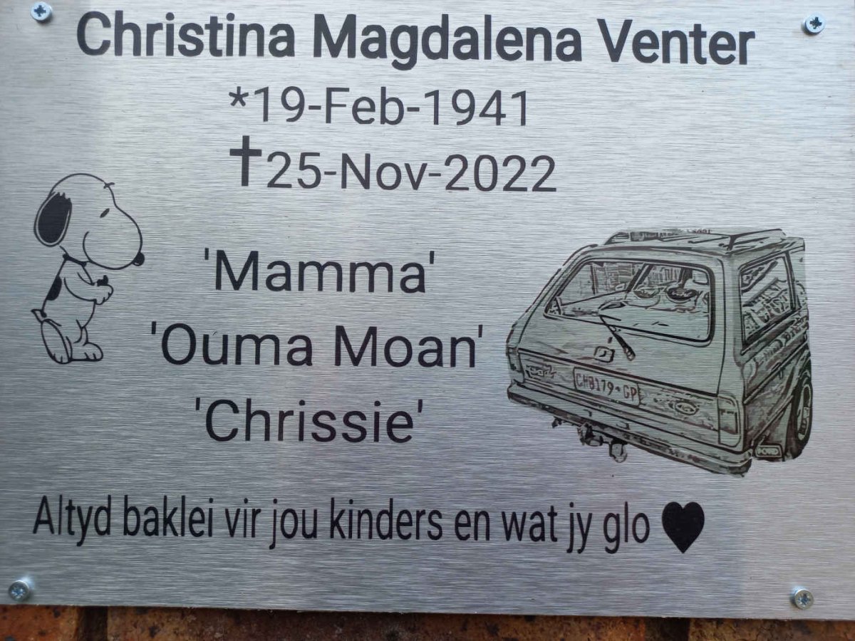 VENTER Christina Magdalena 1941-2022
