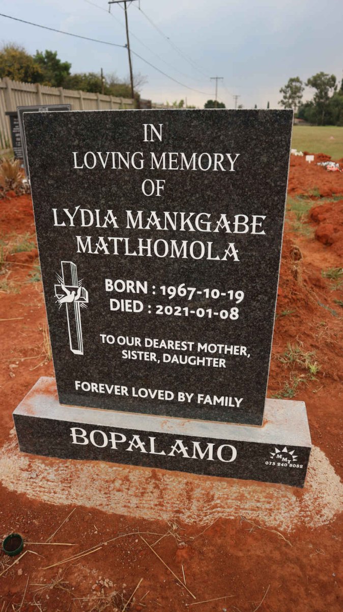 BOPALAMO Lydia Mankgabe Matlhomola 1967-2021
