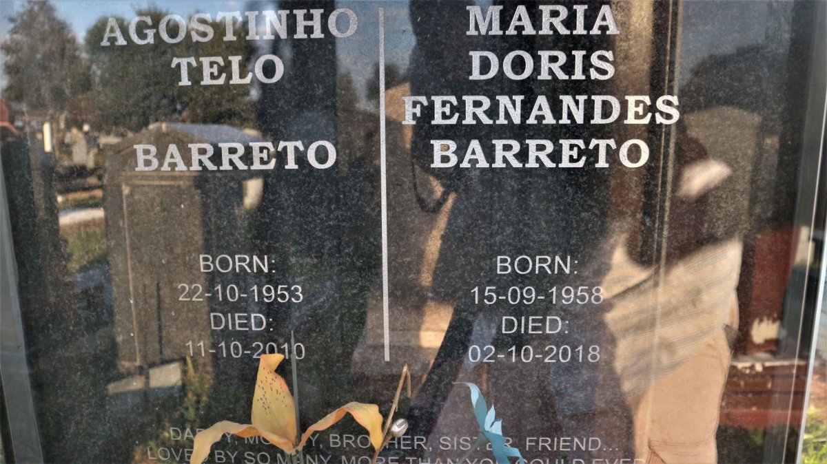 BARRETO Agostinho Telo 1953-2010 &amp; Maria Doris Fernandes 1958-2018