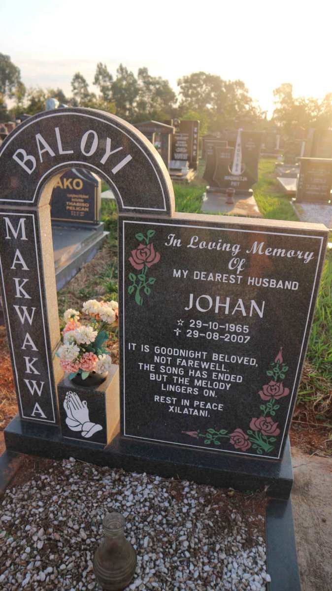 BALOYI Makwakwa Johan 1965-2007