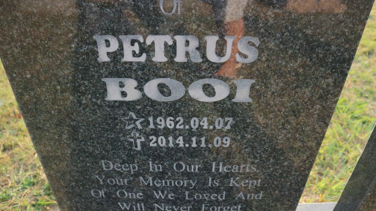 BOOI Petrus 1962-2014