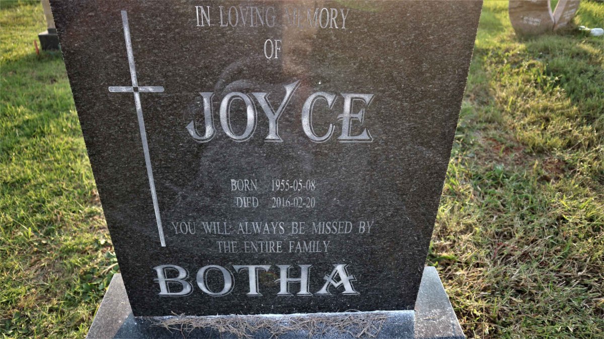 BOTHA Joyce 1955-2016