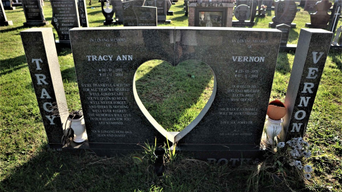 BOTHA Vernon 1978-2004 &amp; Tracy Ann 1980-2004