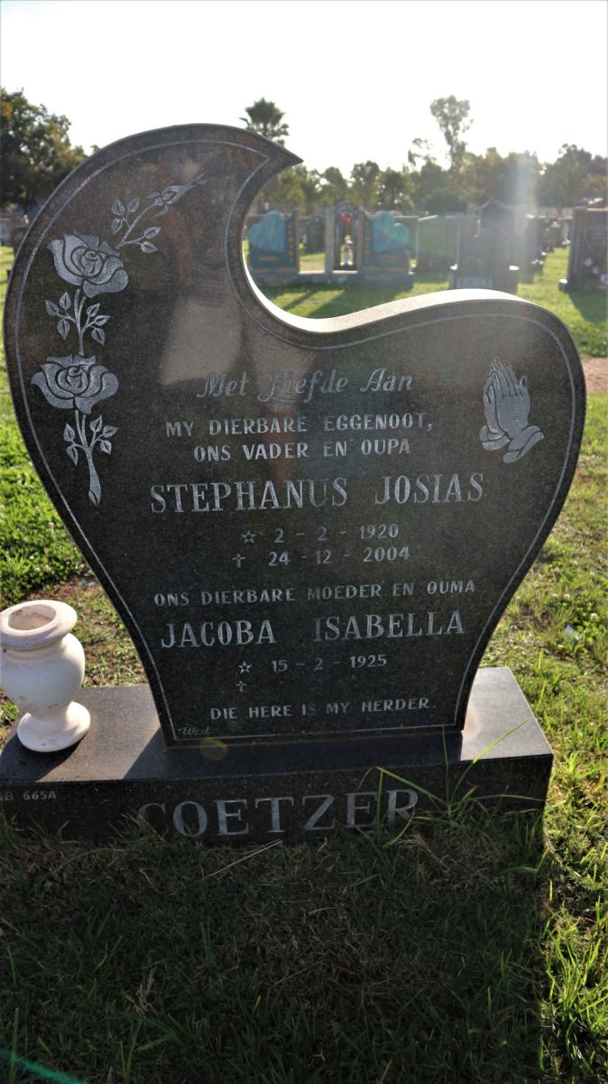 COETZER Stephanus Josias 1920-2004 &amp; Jacoba Isabella 1925-