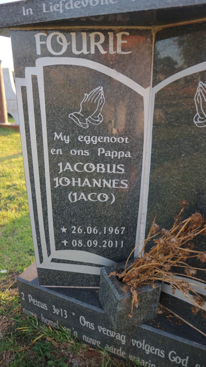 FOURIE Jacobus Johannes 1967-2011