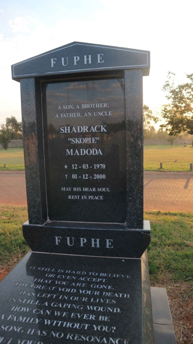 FUPHE Shadrack Madoda 1970-2000