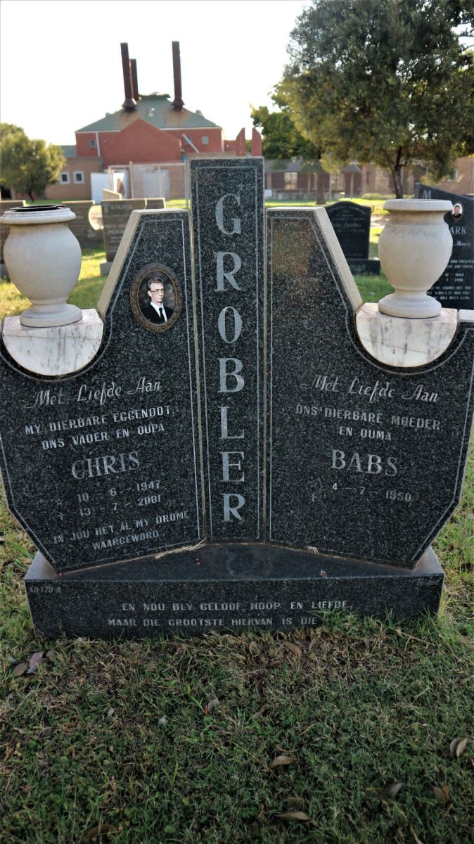 GROBLER Chris 1947-2001 &amp; Babs 1950-