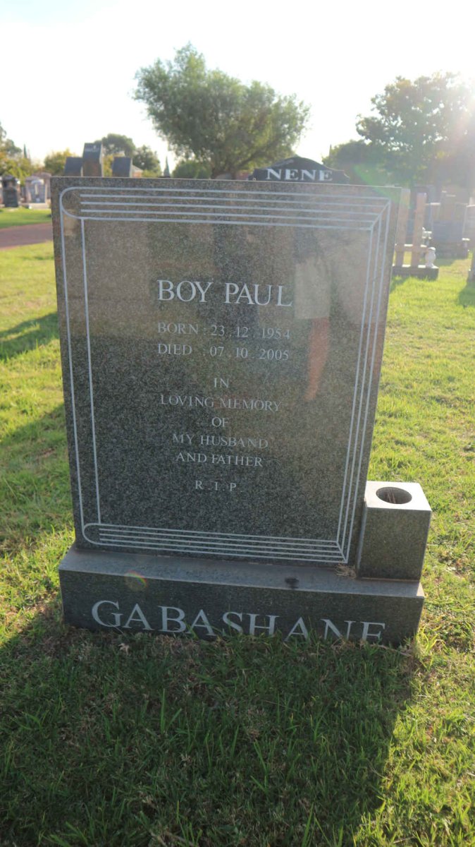 GABASHANE Boy Paul 1954-2005