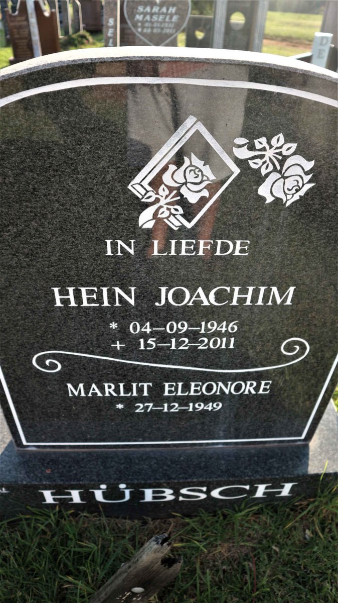 HUBSCH Hein Joachim 1946-2011 &amp; Marlit Eleonore 1949-
