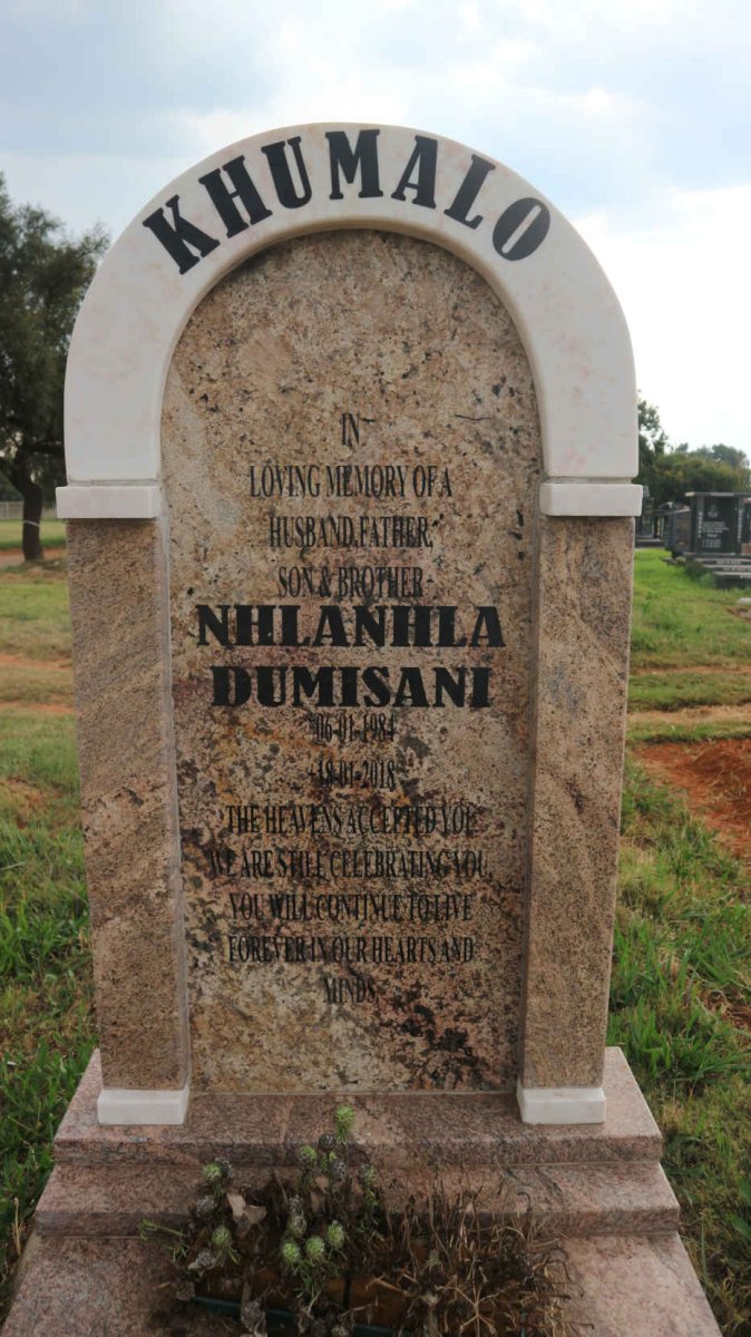 KHUMALO Nhlanhla Dumisane 1984-2018