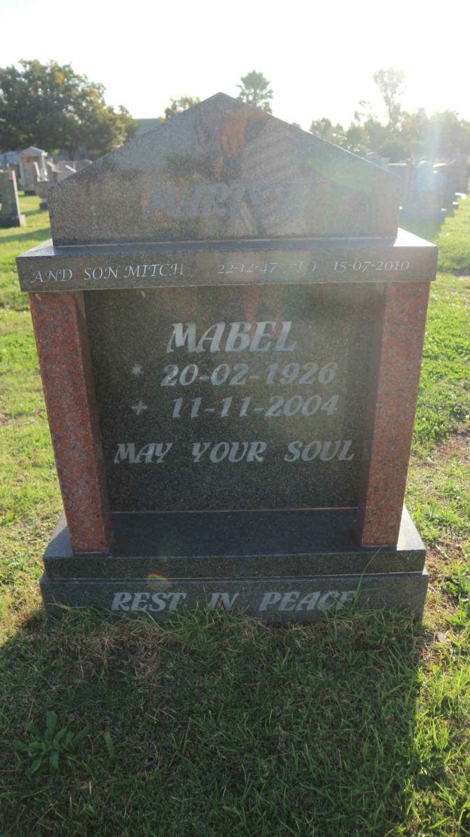 MARTYR Mabel 1926-2004 :: MARTYR Mitch 1947-2010