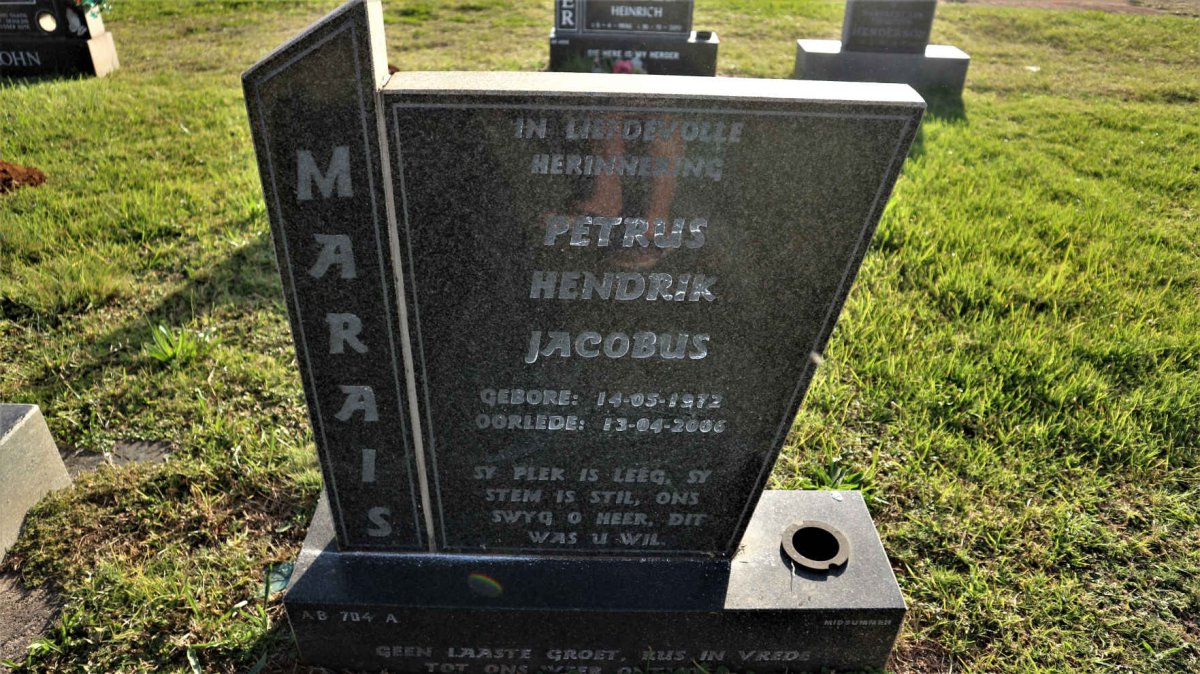 MARAIS Petrus Hendrik Jacobus 1972-2006
