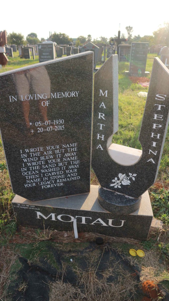 MOTAU Martha Stephina 1930-2015