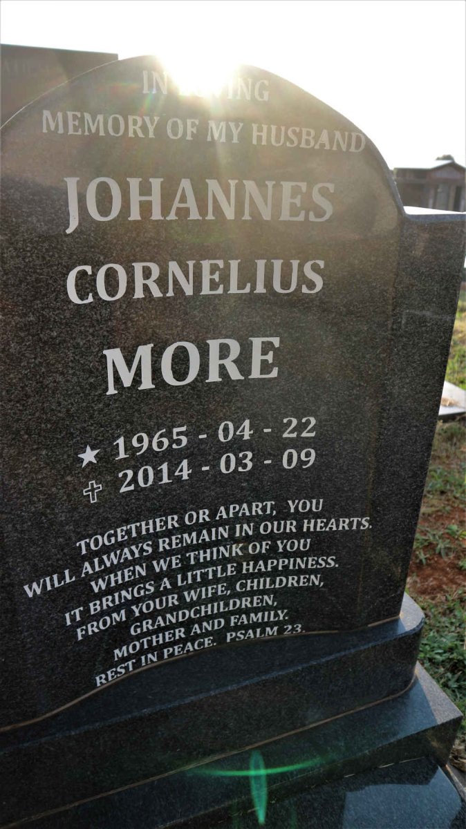 MORE Johannes Cornelius 1965-2014