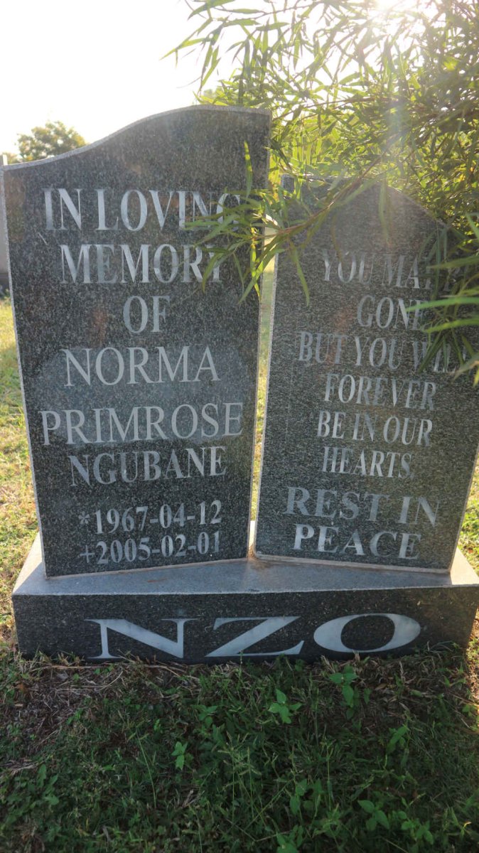 NZO Norma Primrose Ngubane 1967-2005