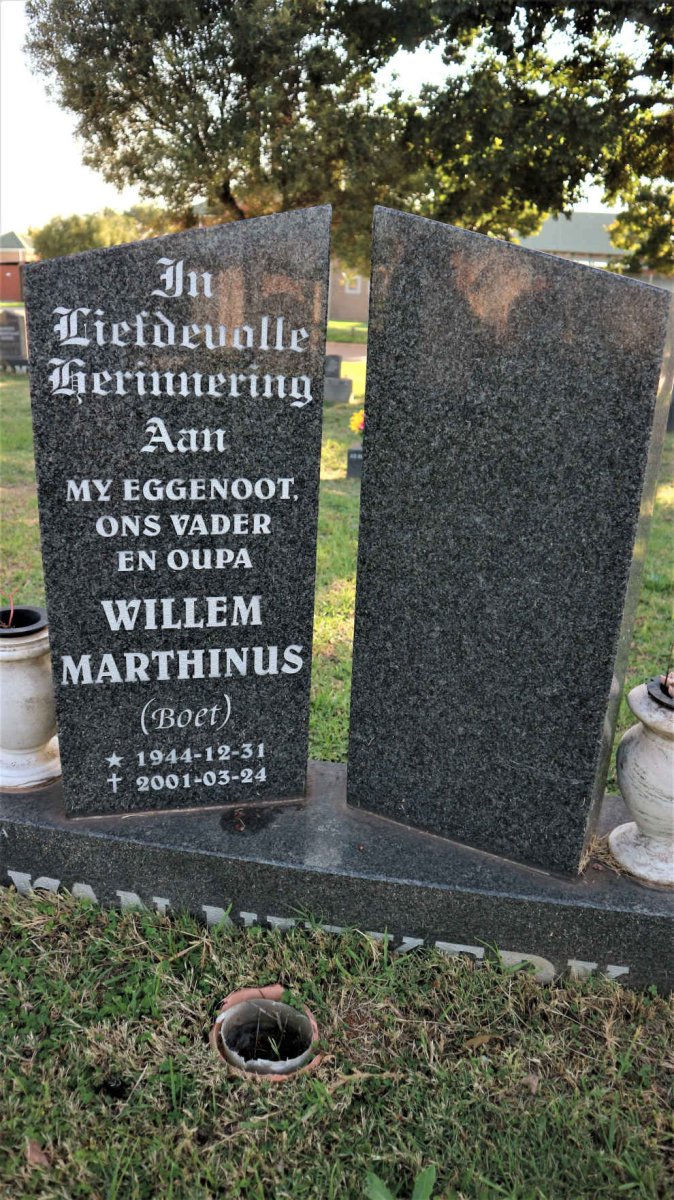 NIEKERK Willem Marthinus, van 1944-2001