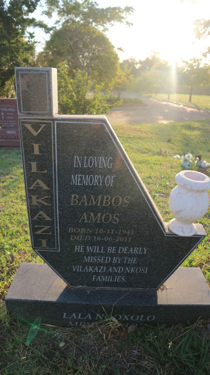 VILAKAZI Bambos Amos 1941-2011