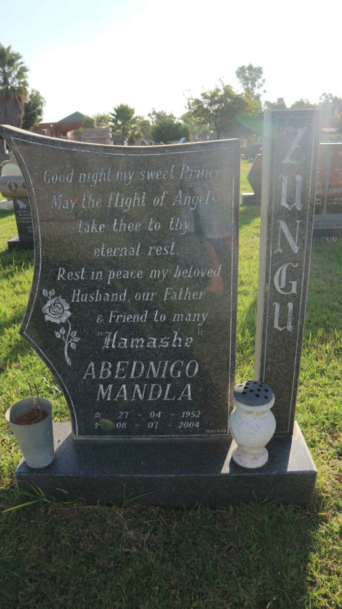 ZUNGU Abednigo Mandla 1952-2004