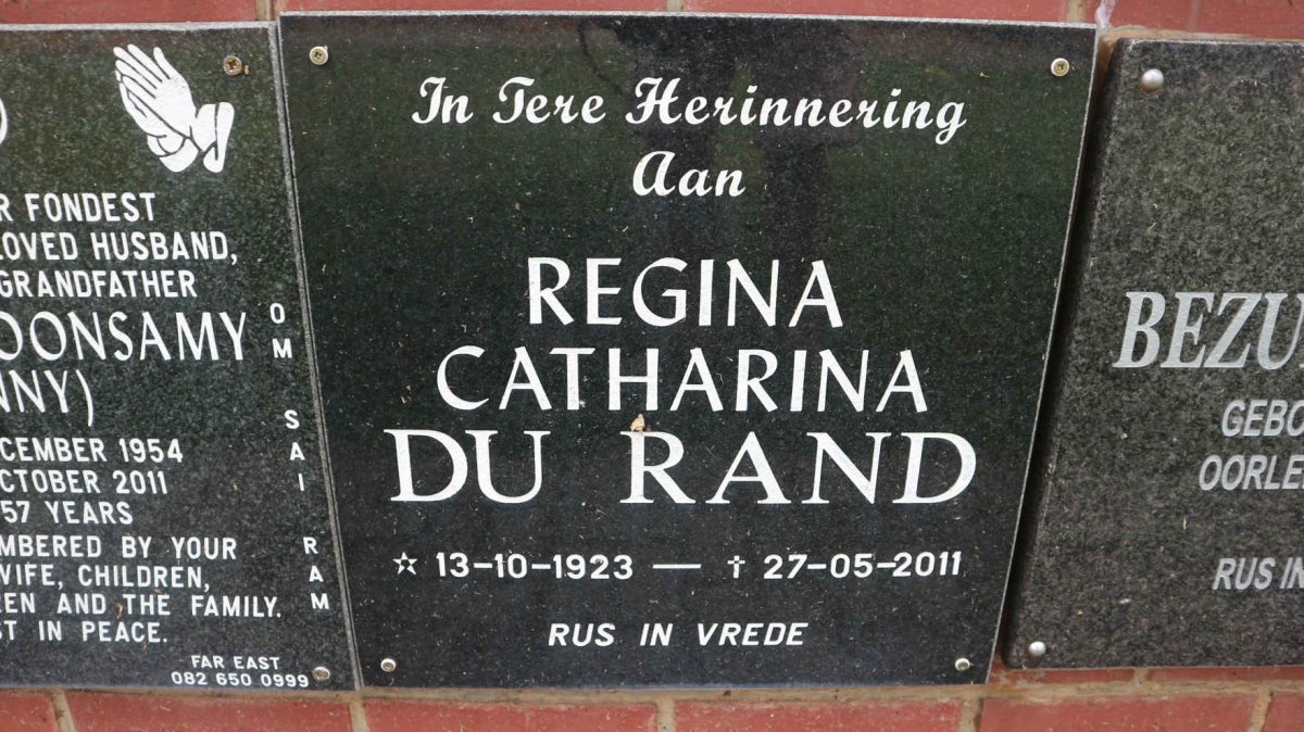 RAND Regina Catharina, du 1923-2011