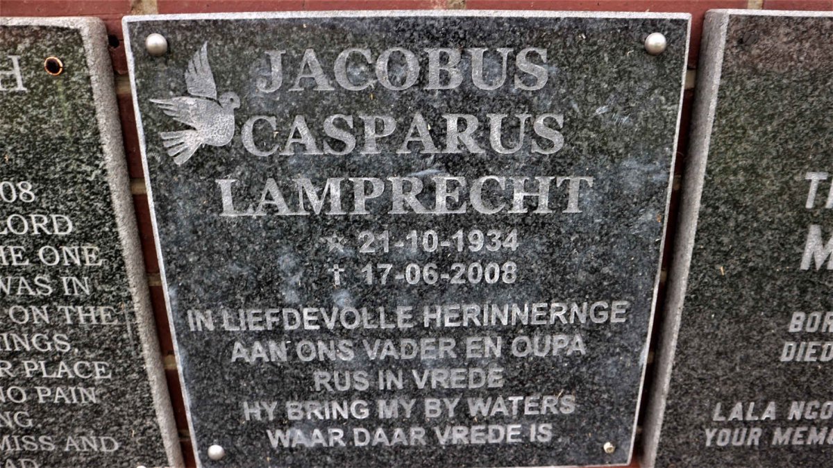 LAMPRECHT Jacobus Casparus 1934-2008