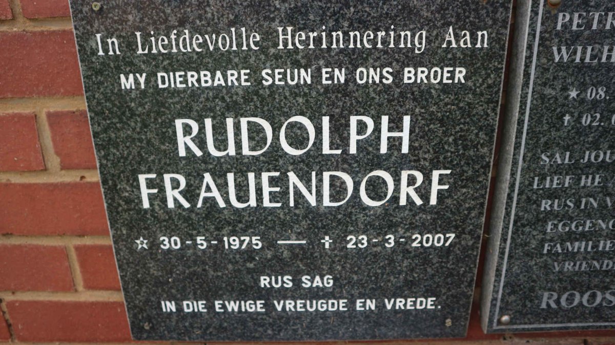 FRAUENDORF Rudolph 1975-2007