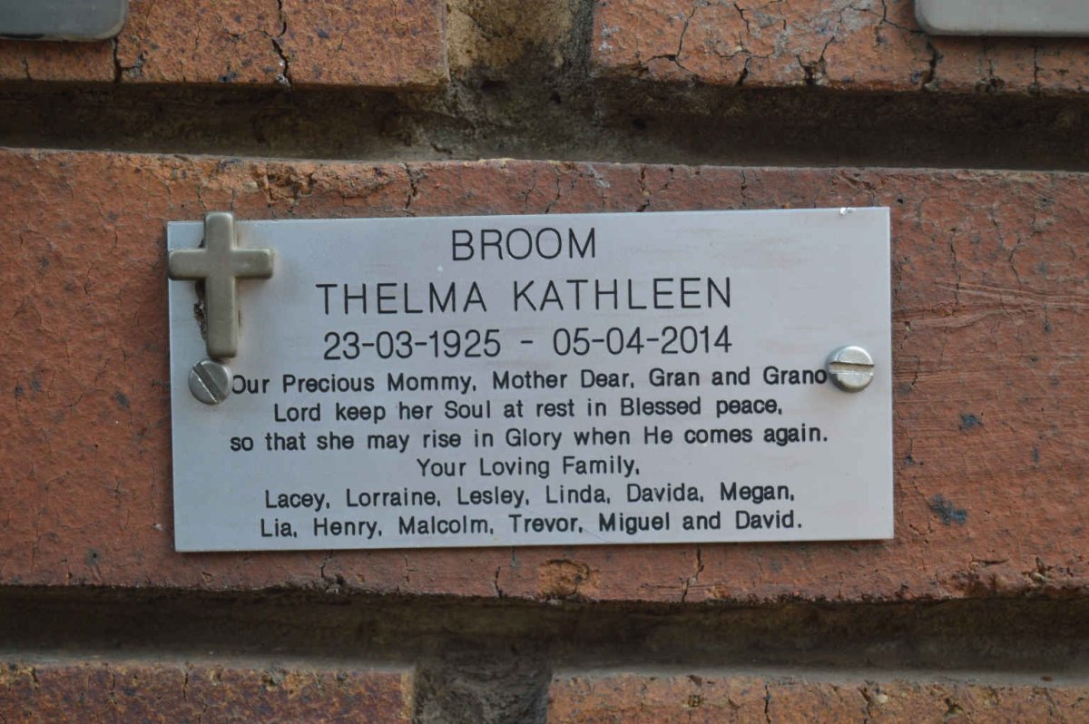BROOM Thelma Kathleen 1925-2014