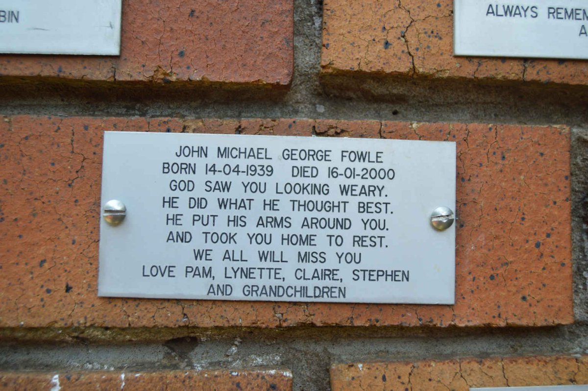 FOWLE John Michael George 1939-2000