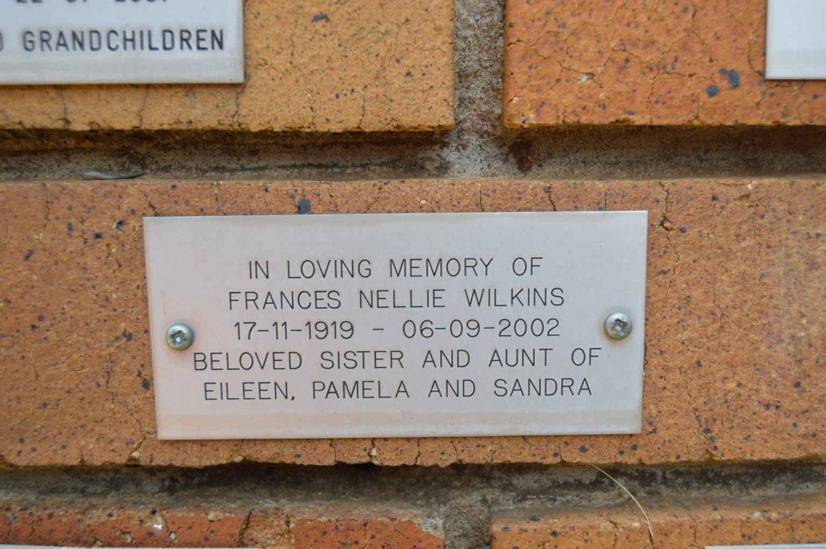 WILKINS Frances Nellie 1919-2002