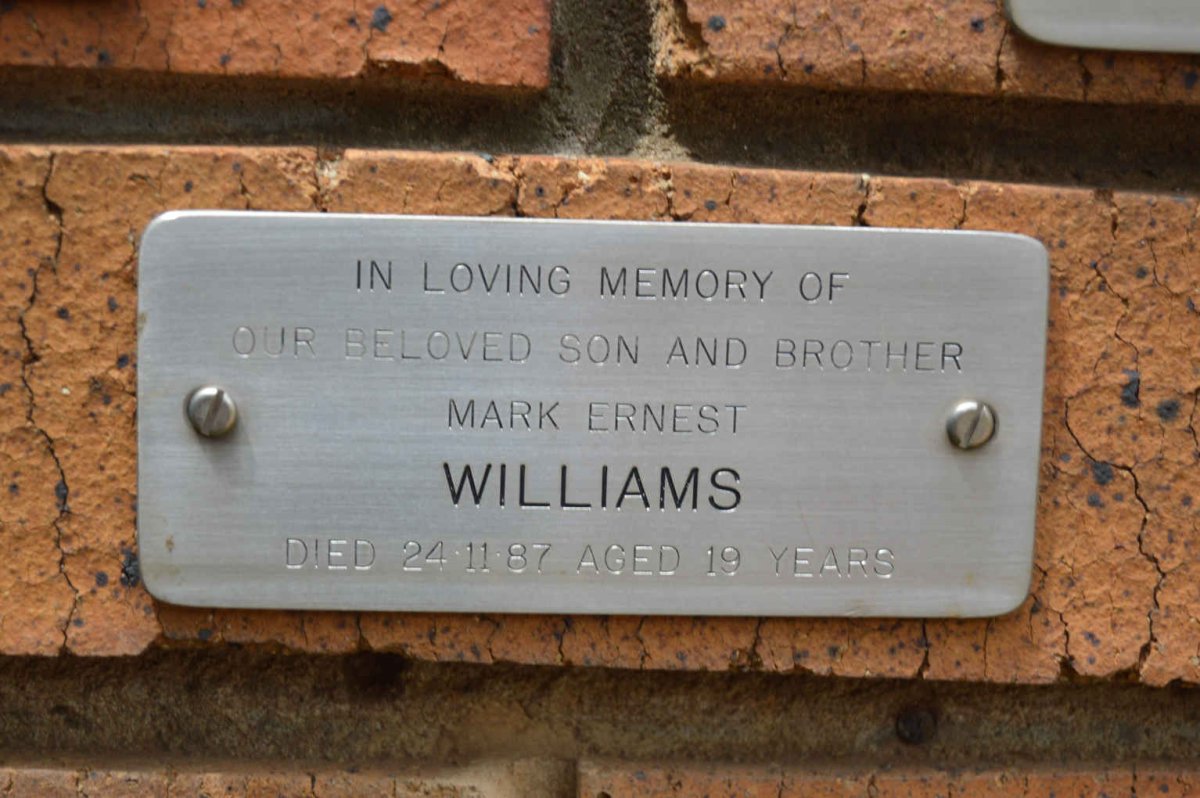 WILLIAMS Mark Ernest -1987