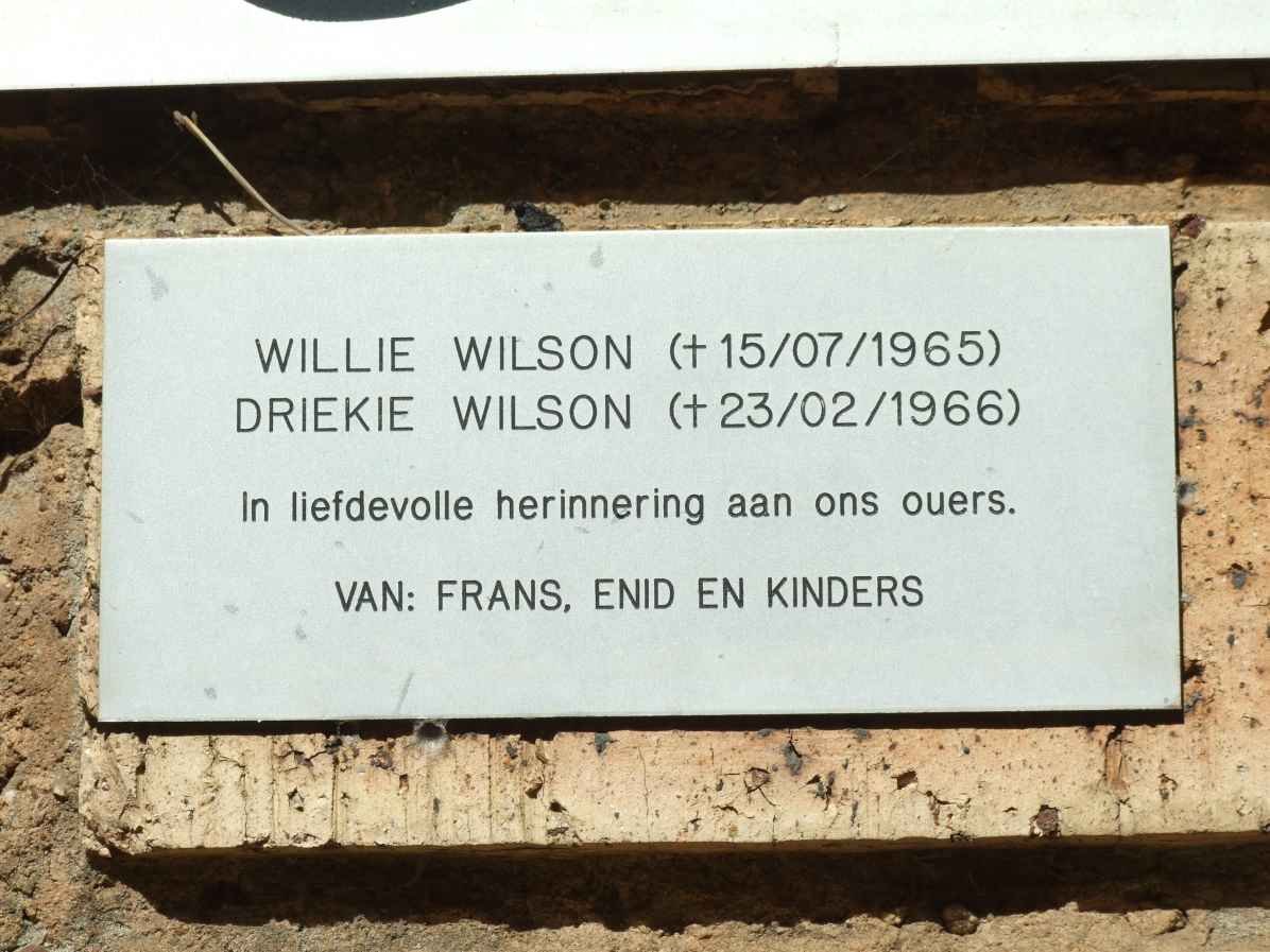 WILSON Willie -1965 &amp; Driekie -1966