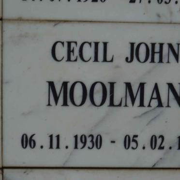 MOOLMAN Cecil John 1930-1997