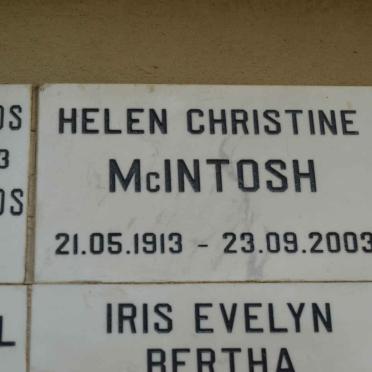 McINTOSH Helen Christine 1913-2003
