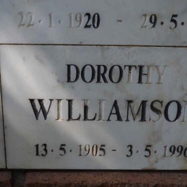 WILLIAMSON Dorothy 1905-1996